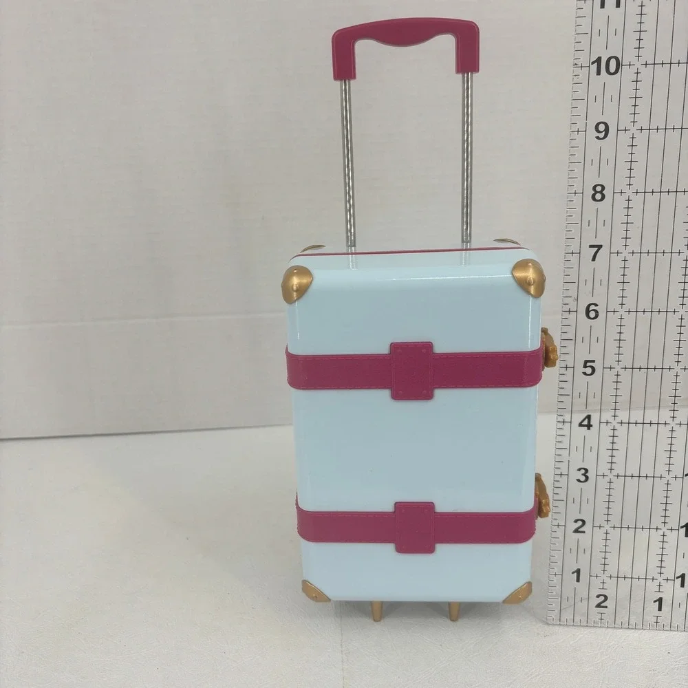 American Girl Travel in Style Suitcase Doll Accessory Blue Pink Truly Me 2017